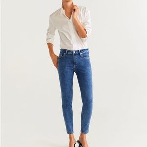 Mango skinny blue jeans